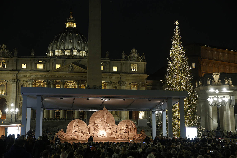 Christmas spirit in the air as Vatican unveils Nativity scene, tree